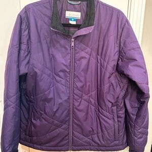 Columbia Women's XL Purple Puffer Zip Lightweight Jacket